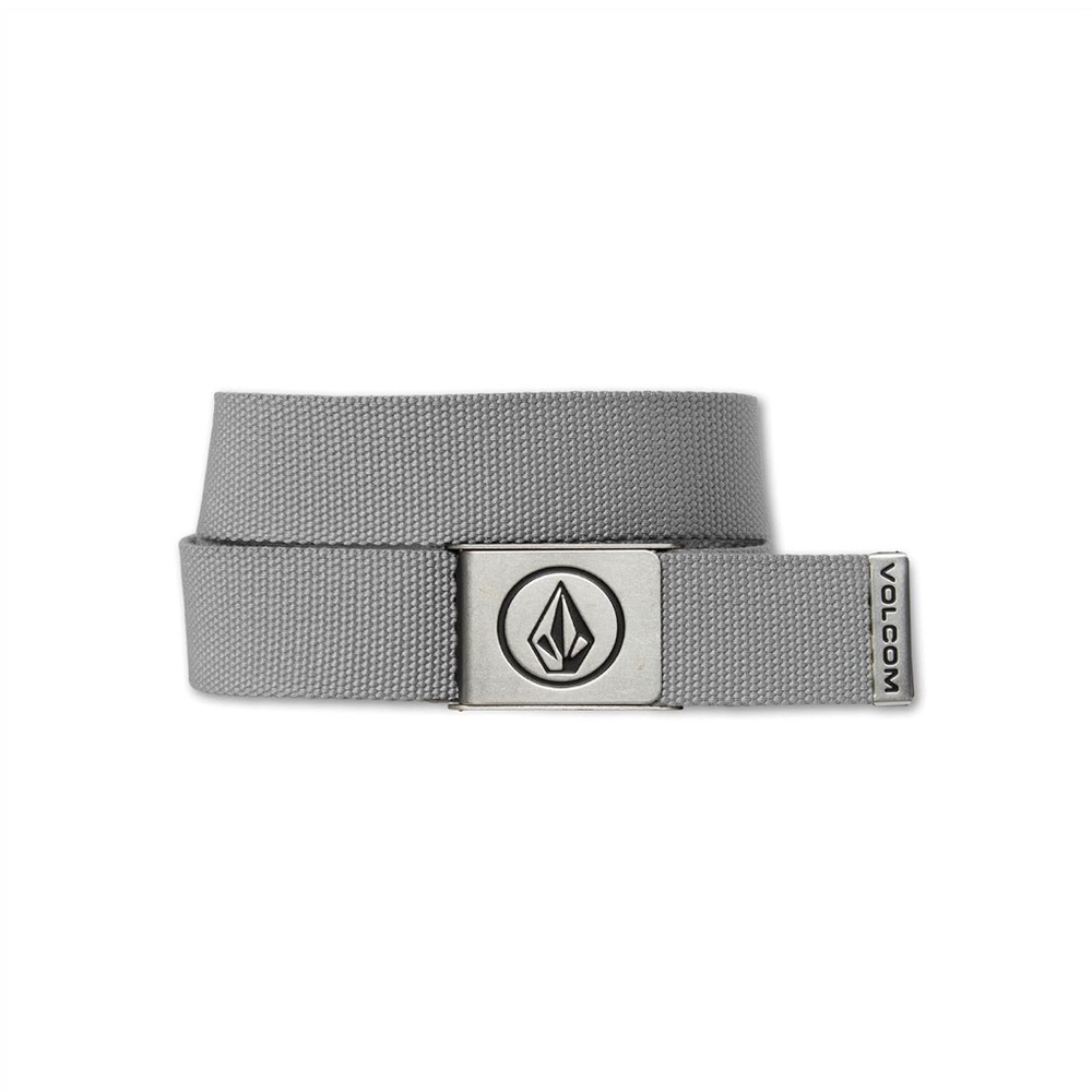 🔴 Volcom Men’s Circle Light Gray Canvas Belt- new in package! R-88